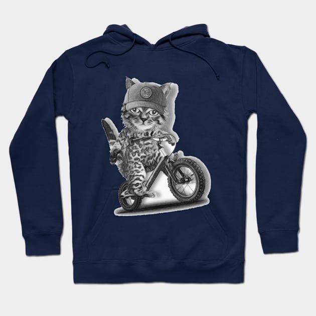 Cool cat Hoodie by FunnyHedgehog